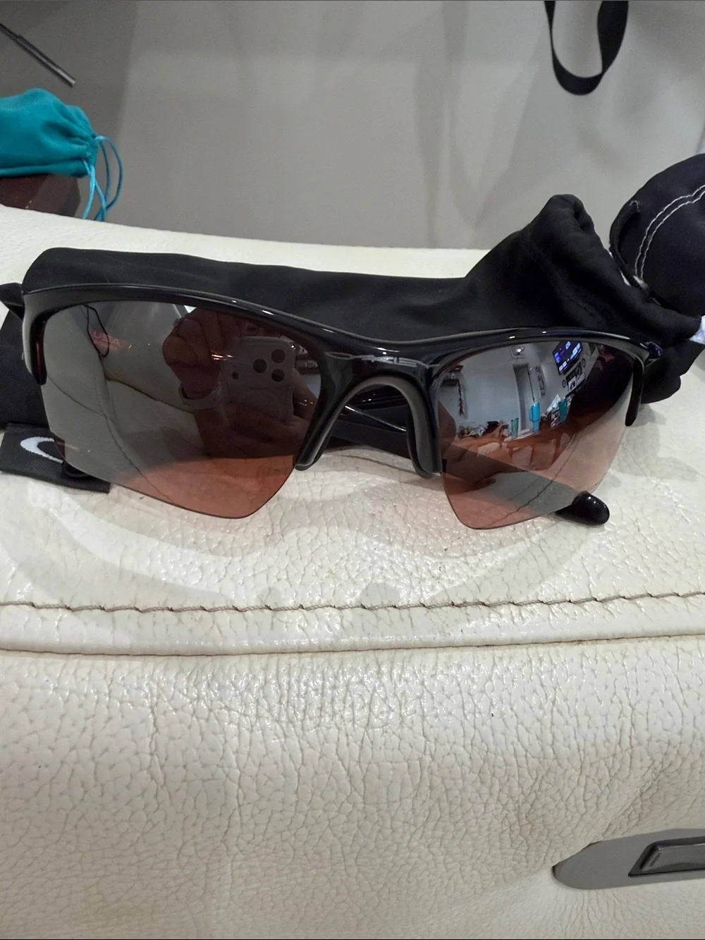 Sport Performance Sunglasses - Black Frame with Brown Gradient Lenses